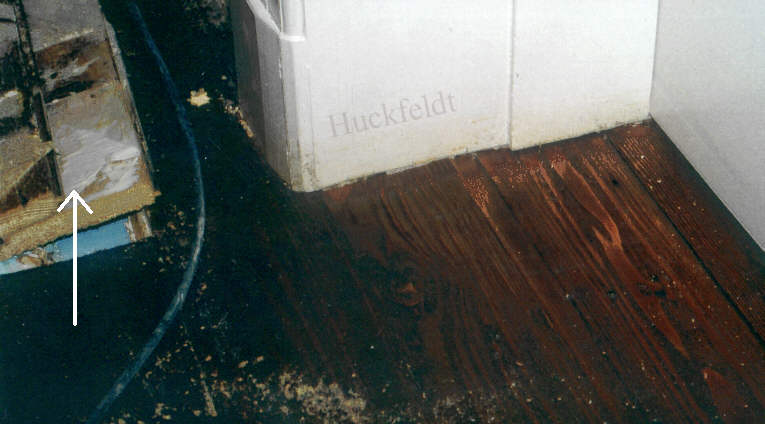 Luftmycel in einer Spalte